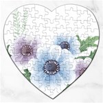 Flower028 Jigsaw Puzzle (Heart)