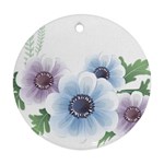 Flower028 Round Ornament (Two Sides)