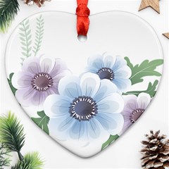 Flower028 Heart Ornament (Two Sides) from ArtsNow.com Front