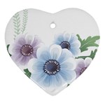 Flower028 Heart Ornament (Two Sides)