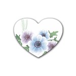 Flower028 Rubber Coaster (Heart)