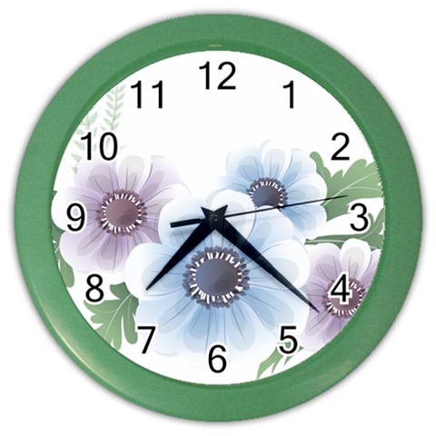 Flower028 Color Wall Clock from ArtsNow.com Front