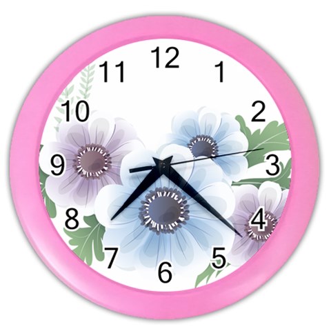 Flower028 Color Wall Clock from ArtsNow.com Front