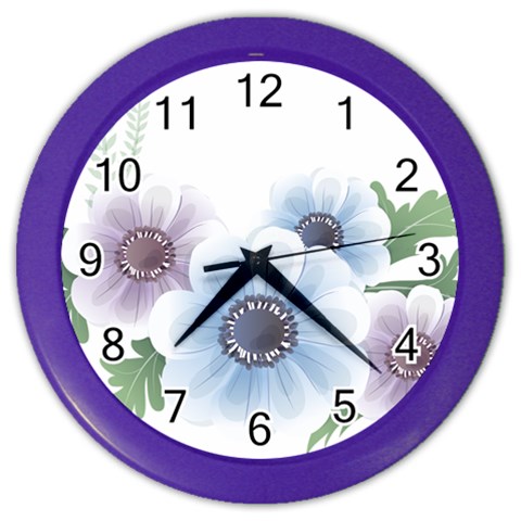 Flower028 Color Wall Clock from ArtsNow.com Front