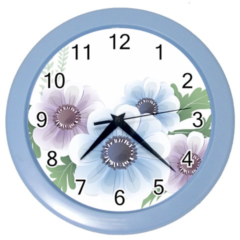 Flower028 Color Wall Clock from ArtsNow.com Front