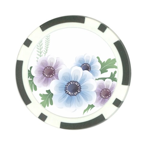 Flower028 Poker Chip Card Guard (10 pack) from ArtsNow.com Front