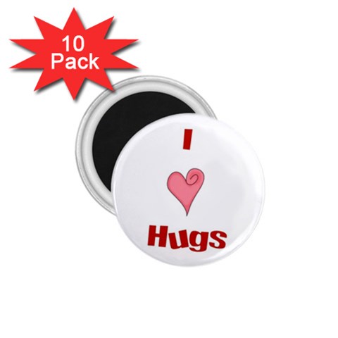 Heart Hugs 1.75  Magnet (10 pack)  from ArtsNow.com Front