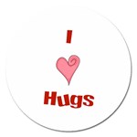 Heart Hugs Magnet 5  (Round)