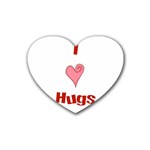 Heart Hugs Rubber Coaster (Heart)