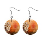 japanese cherry blossum 1  Button Earrings