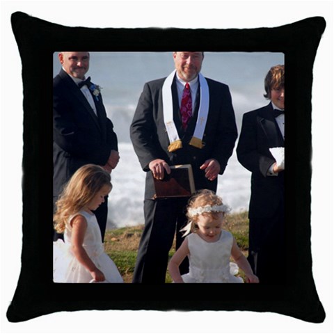 #RTTD Flower Girls Throw Pillow Case (Black) from ArtsNow.com Front