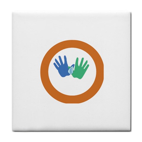 Hand Tile Coaster from ArtsNow.com Front