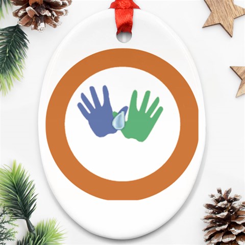 Hand Ornament (Oval) from ArtsNow.com Front