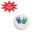 Hand 1  Mini Button (10 pack) 