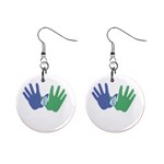 Hand 1  Button Earrings