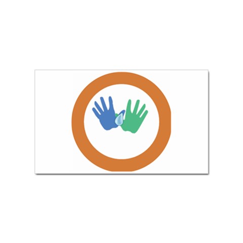 Hand Sticker (Rectangular) from ArtsNow.com Front