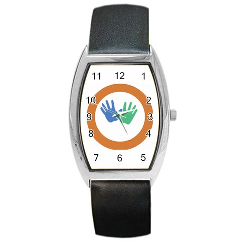Hand Barrel Style Metal Watch from ArtsNow.com Front