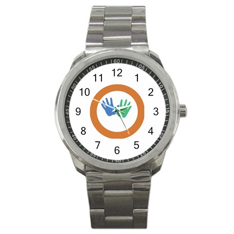 Hand Sport Metal Watch from ArtsNow.com Front