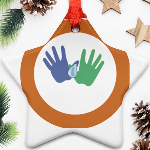 Hand Star Ornament (Two Sides) from ArtsNow.com Front