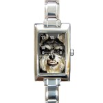 Animals Dogs Funny Dog 013643  Rectangular Italian Charm Watch