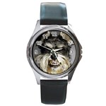Animals Dogs Funny Dog 013643  Round Metal Watch