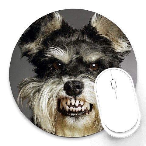 Animals Dogs Funny Dog 013643  Round Mousepad from ArtsNow.com Front