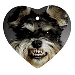 Animals Dogs Funny Dog 013643  Ornament (Heart)