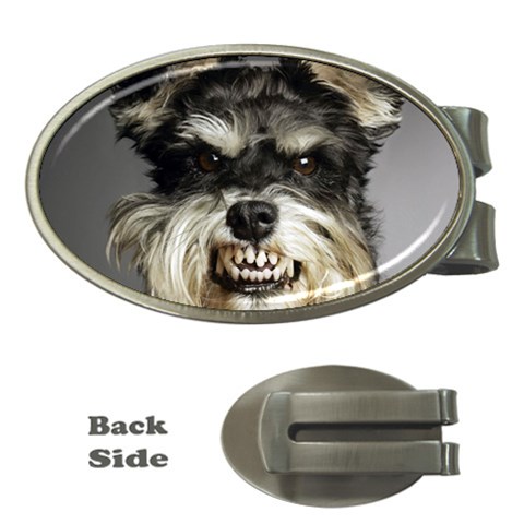 Animals Dogs Funny Dog 013643  Money Clip (Oval) from ArtsNow.com Front