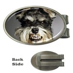 Animals Dogs Funny Dog 013643  Money Clip (Oval)