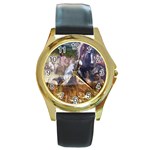 !ndn5 Round Gold Metal Watch