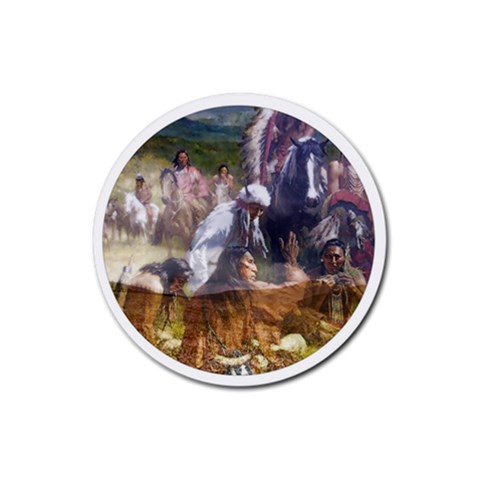 !ndn5 Rubber Round Coaster (4 pack) from ArtsNow.com Front