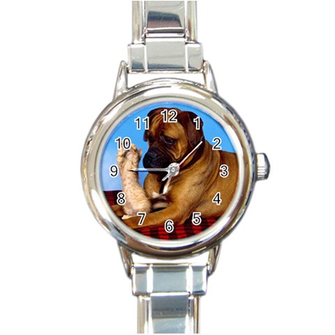 You don t scare me! Round Italian Charm Watch from ArtsNow.com Front