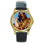 You don t scare me! Round Gold Metal Watch