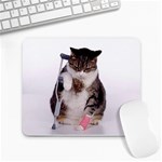 1200581839 1024x768 Cat With Crutches Large Mousepad