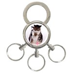 1200581839 1024x768 Cat With Crutches 3-Ring Key Chain