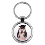 1200581839 1024x768 Cat With Crutches Key Chain (Round)