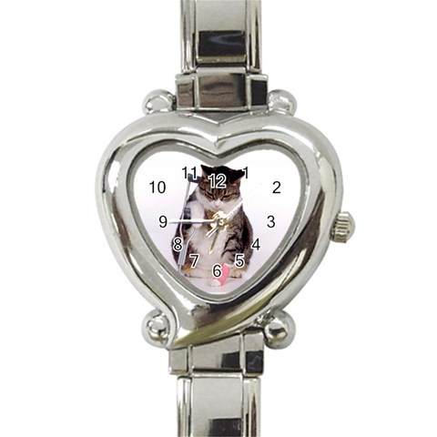 1200581839 1024x768 Cat With Crutches Heart Italian Charm Watch from ArtsNow.com Front