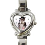 1200581839 1024x768 Cat With Crutches Heart Italian Charm Watch