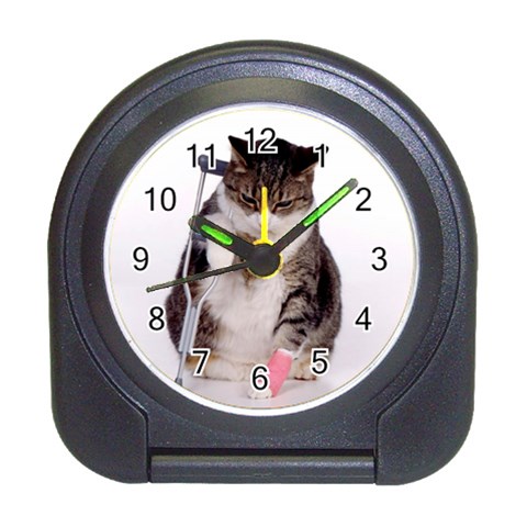 1200581839 1024x768 Cat With Crutches Travel Alarm Clock from ArtsNow.com Front