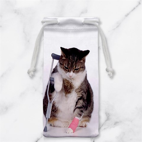 1200581839 1024x768 Cat With Crutches Jewelry Bag from ArtsNow.com Back