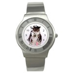 1200581839 1024x768 Cat With Crutches Stainless Steel Watch