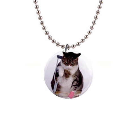 1200581839 1024x768 Cat With Crutches 1  Button Necklace from ArtsNow.com Front