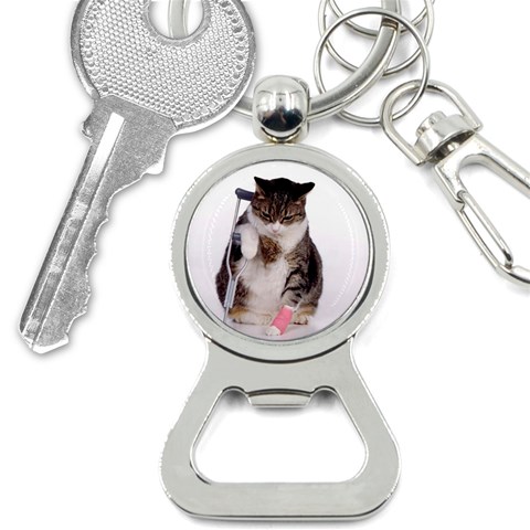 1200581839 1024x768 Cat With Crutches Bottle Opener Key Chain from ArtsNow.com Front
