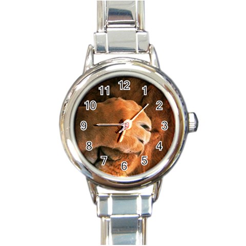 Animal Wallpapers 0028 Round Italian Charm Watch from ArtsNow.com Front