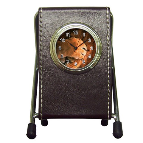 Animal Wallpapers 0028 Pen Holder Desk Clock from ArtsNow.com Front