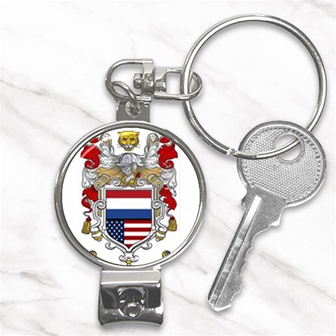 Half Netherlands American Crest Nail Clippers Key Chain from ArtsNow.com Front
