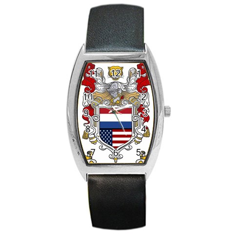 Half Netherlands American Crest Barrel Style Metal Watch from ArtsNow.com Front