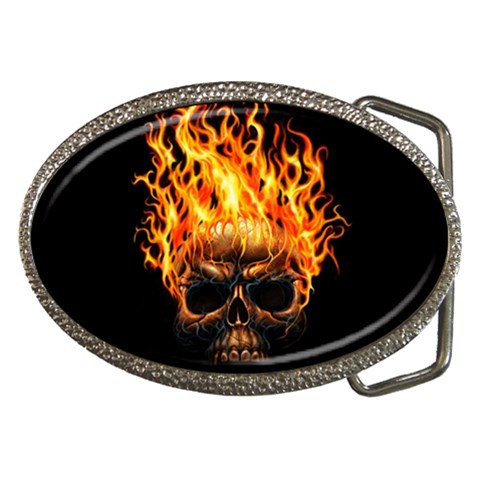 Scary Skull  Belt Buckle from ArtsNow.com Front