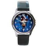 Scary Skull  Round Metal Watch