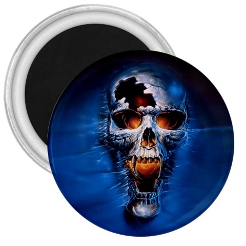 Scary Skull  3  Magnet from ArtsNow.com Front